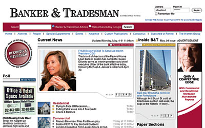 Banker & Tradesman website